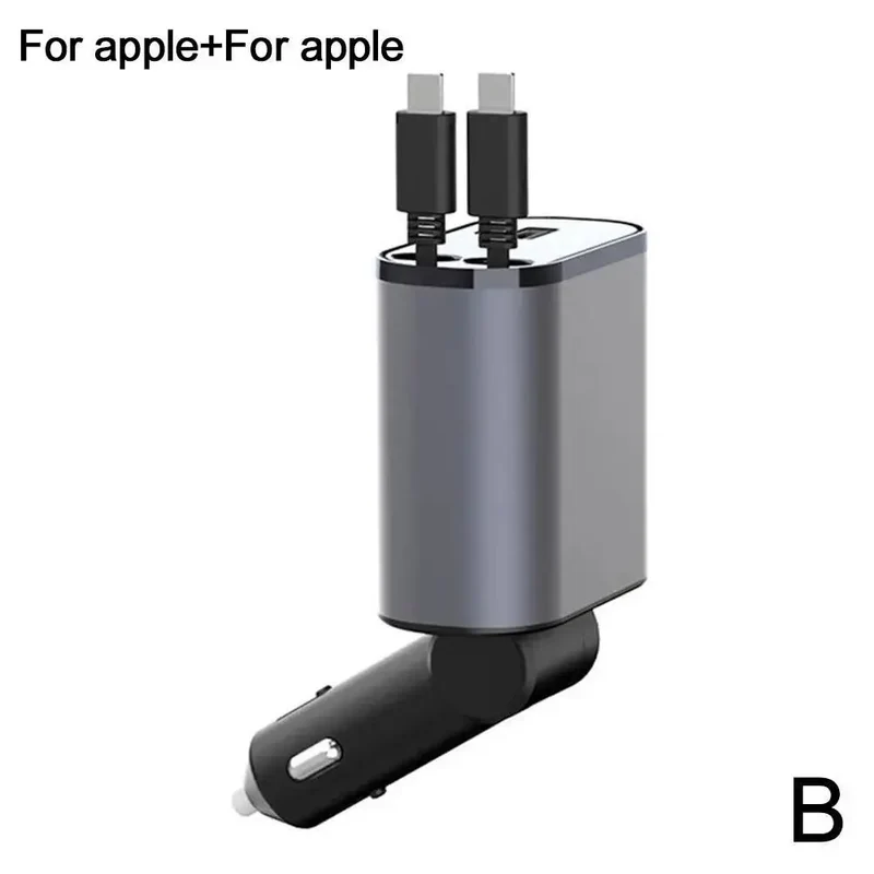 4i1 Udtrækkelig Hurtigopladning Bil lighter Oplader