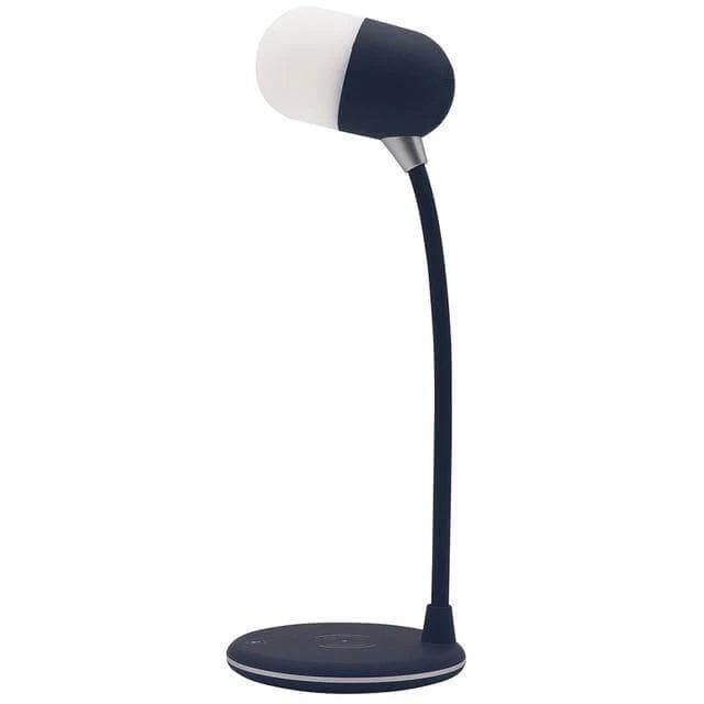 Bluetooth Højttaler Trådløs Oplader Bordlampe