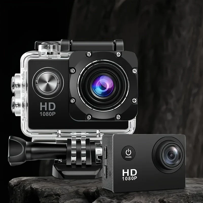 Kompakt Actionkamera med HD Video og Bredvinkelobjektiv