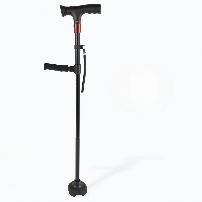 Foldbar Stok med Lys & Alarm - Stabilitet og Sikkerhed