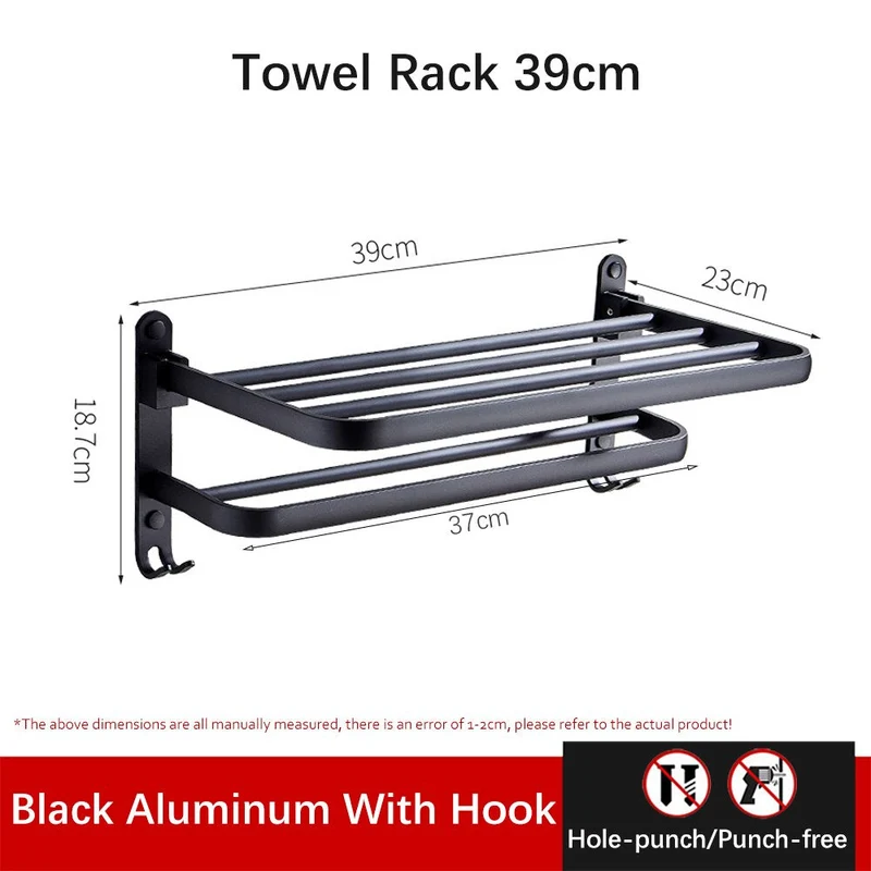 Easy Organizer Bathroom Aluminium Foldbar Håndklædeholder