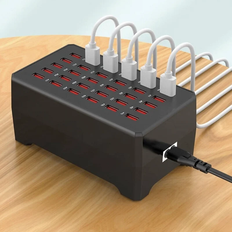 Hurtig USB Opladerstation - 30 Enheder Samtidigt