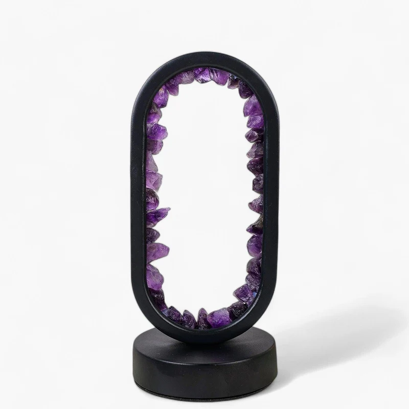 Amethyst lysormlampe med elegant design og beroligende lys