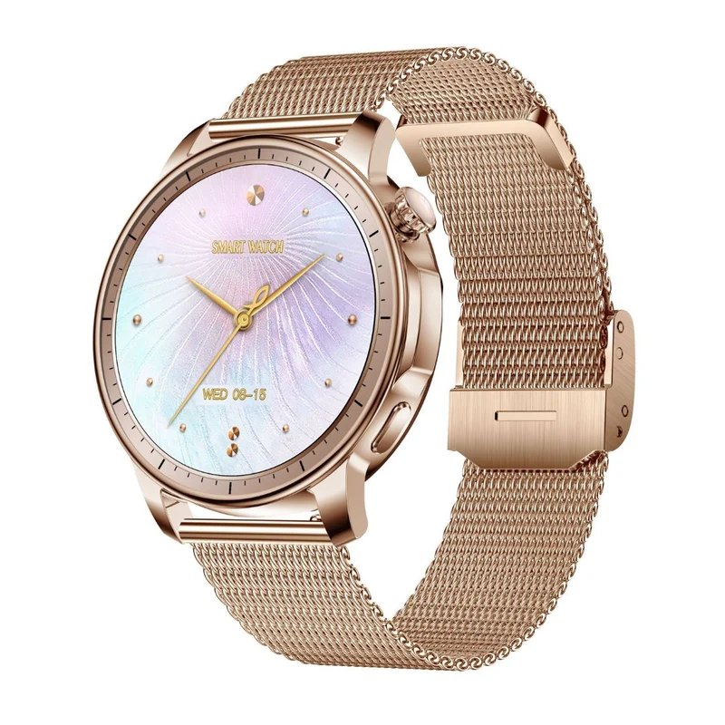 Elegant guld smartwatch til kvinder med avancerede funktioner