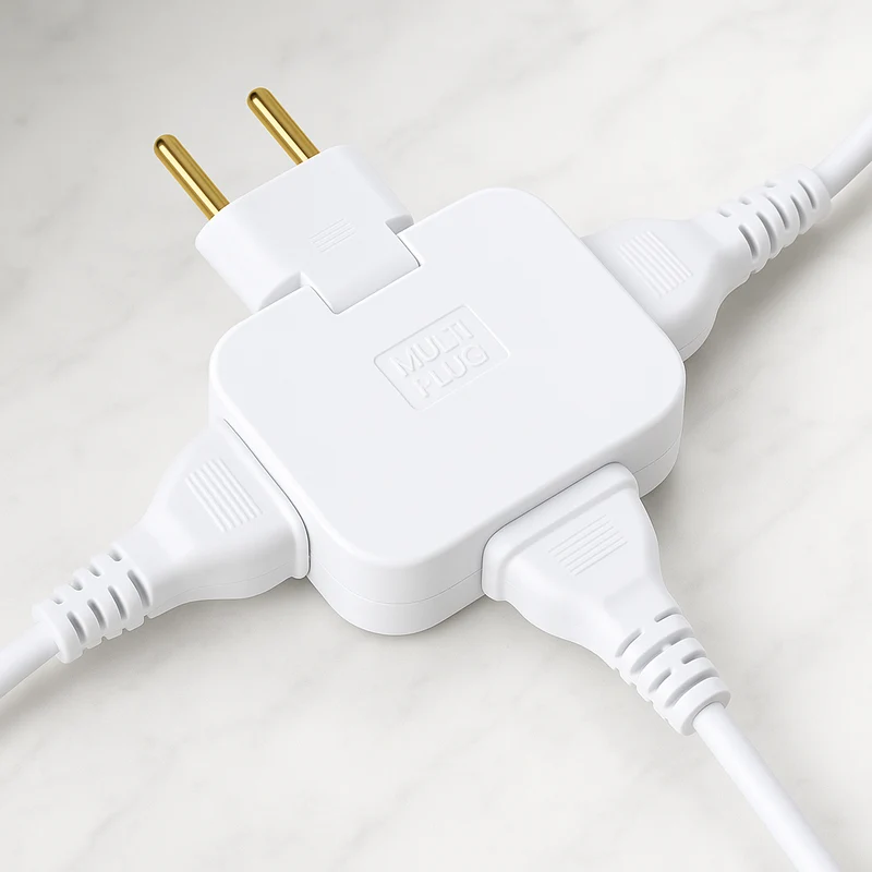 Drehbar EU-stikadapter med flere stik | Eco-stikdåser (EU)