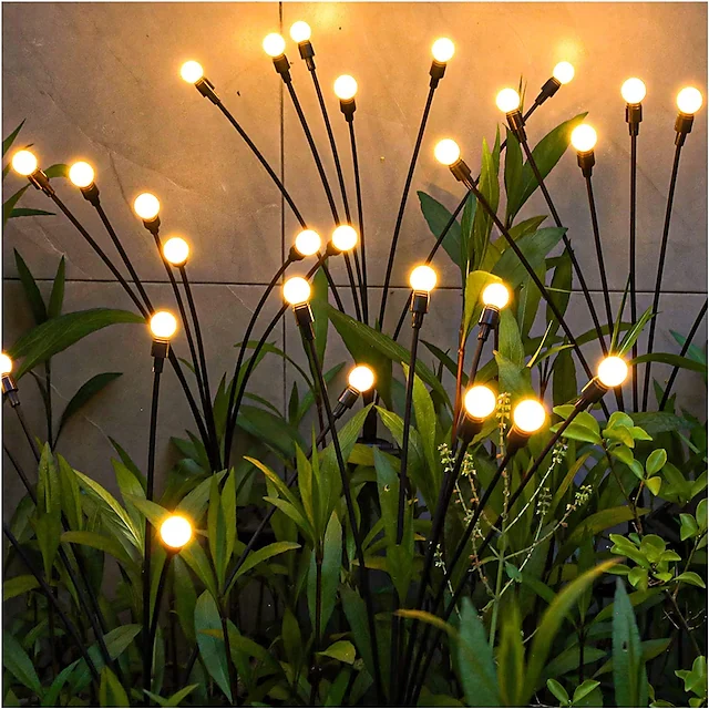 Magisk lysormlampe med 6 LED kugler til haven