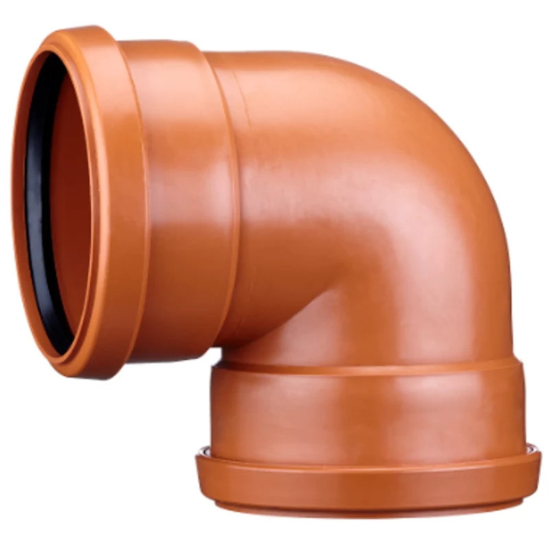 RÖRBÖJ KORT MARKRÖR 90 GRADER DN 110MM 2 MUFF PP