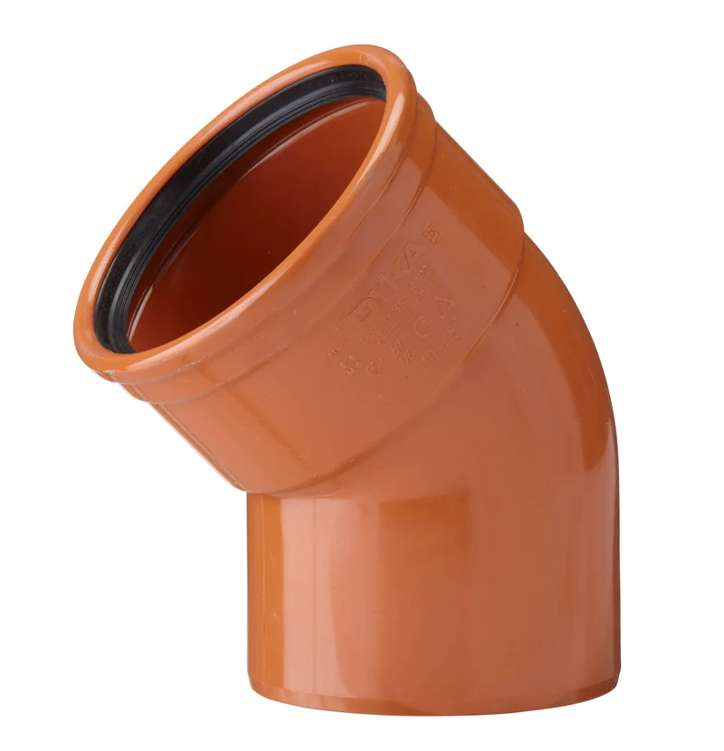 RÖRBÖJ MARKRÖR 45 GRADER DN 110MM PVC