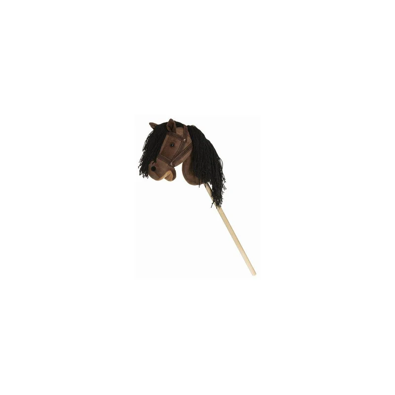 Käpphäst med tyglar brun 80cm