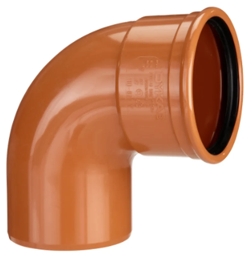 RÖRBÖJ MARKRÖR 90 GRADER DN 160MM PVC
