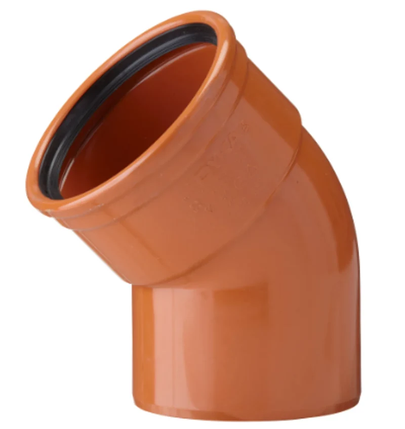 RÖRBÖJ MARKRÖR 45 GRADER DN 160MM PVC