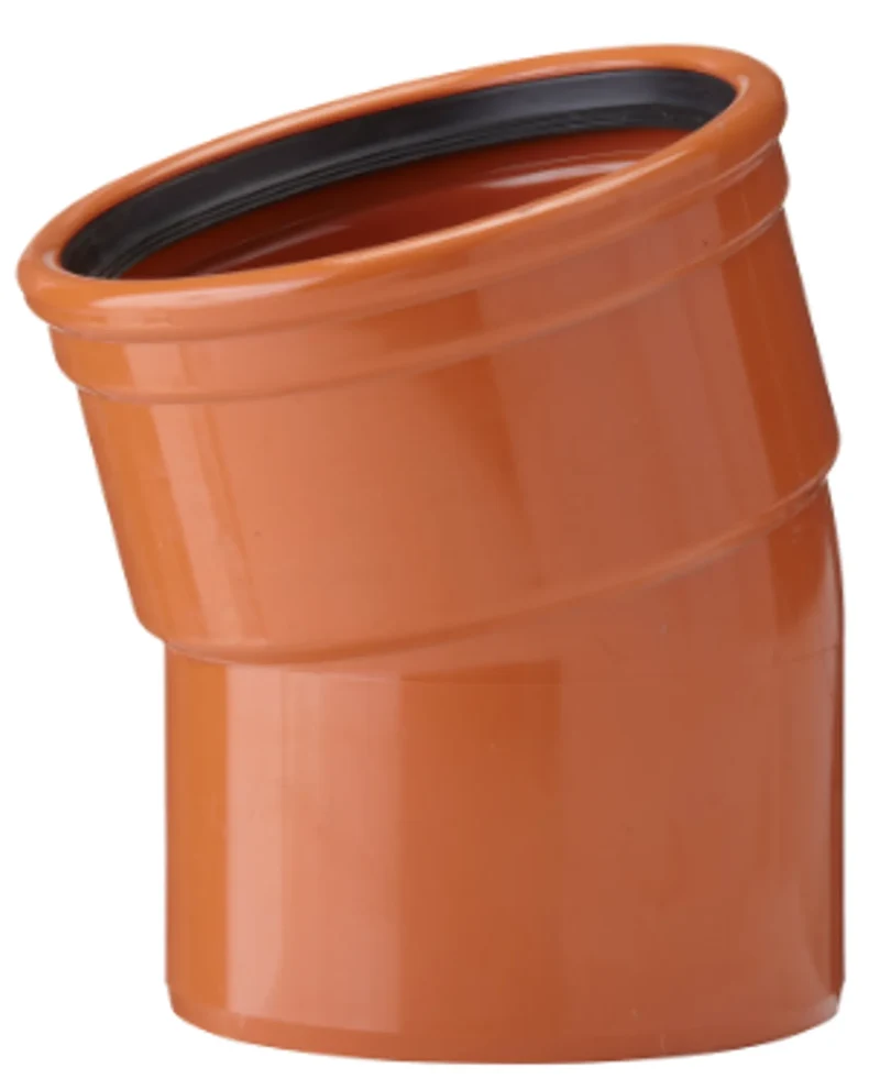 RÖRBÖJ MARKRÖR 15 GRADER DN 160MM PVC