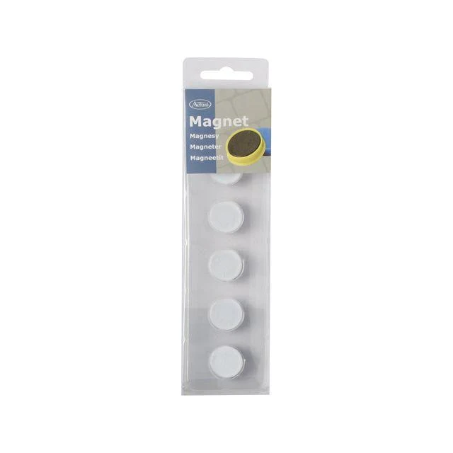 Magnetknappar ACTUAL 20mm vit 6/fp