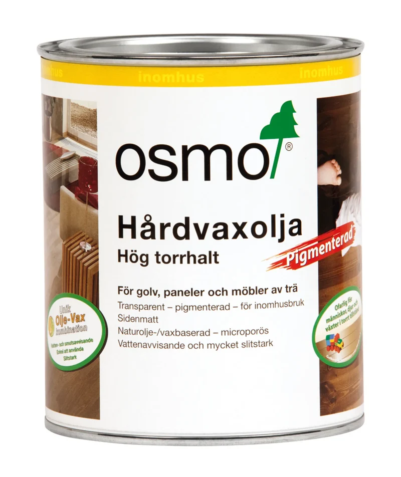 HÅRDVAXOLJA 3040 OSMO VITPIGMENERAD 0,75L