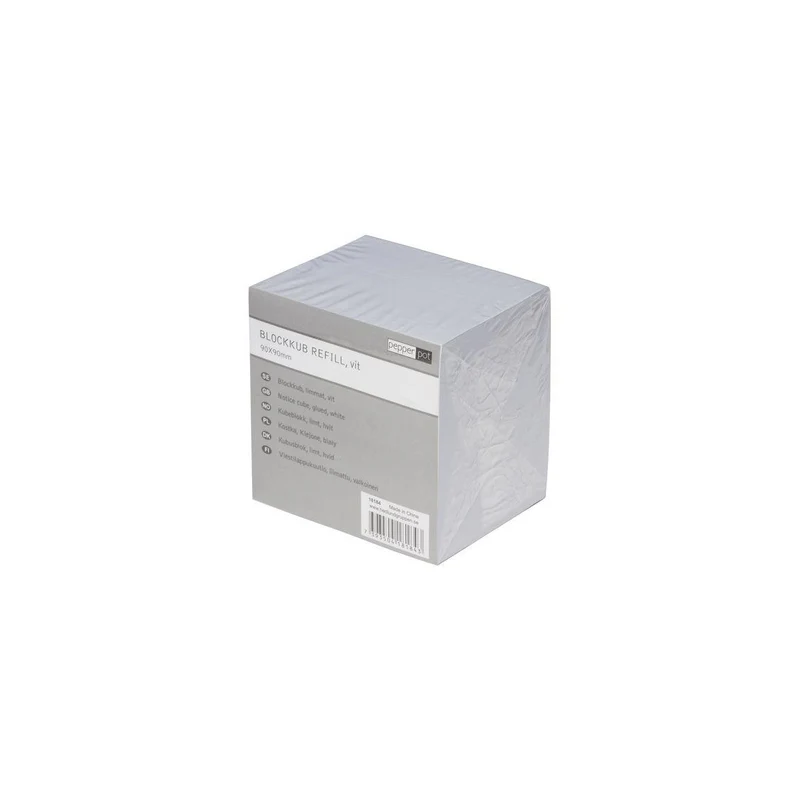 Blockkub Pepperpot 90x90 800ark vit