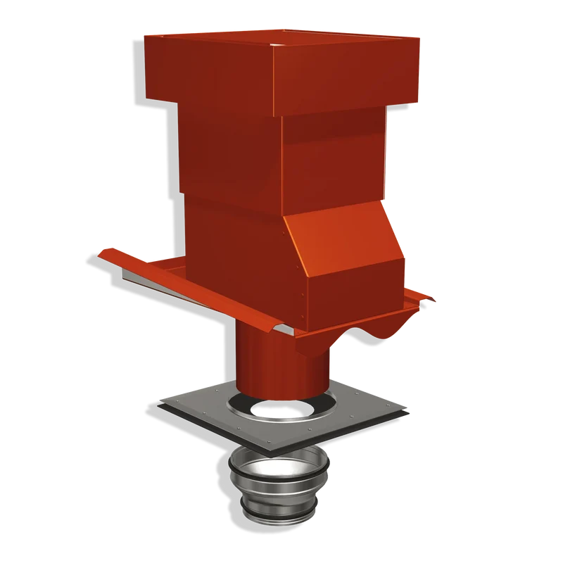 VENTILATIONSHUV 2-KUPIG ISOLERAD 1-KANAL TEGELRÖD 160/125
