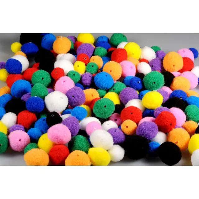 Pom Pombollar med hål 100/fp