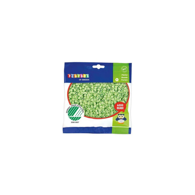 Rörpärlor pastell grön 6000/fp