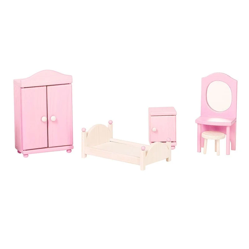 Möbler för dockskåp - Rosa & Vitt