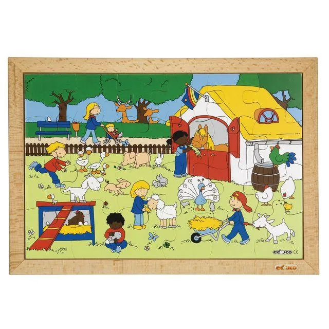 Rampussel bondgårdsbesök 40x28cm