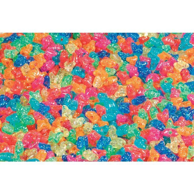 Pärlmix fjärilar transparent 1kg 2600/fp