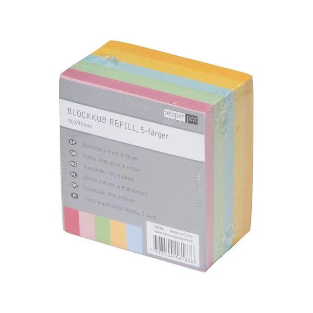 Blockkub Pepperpot 90x90 500ark vit
