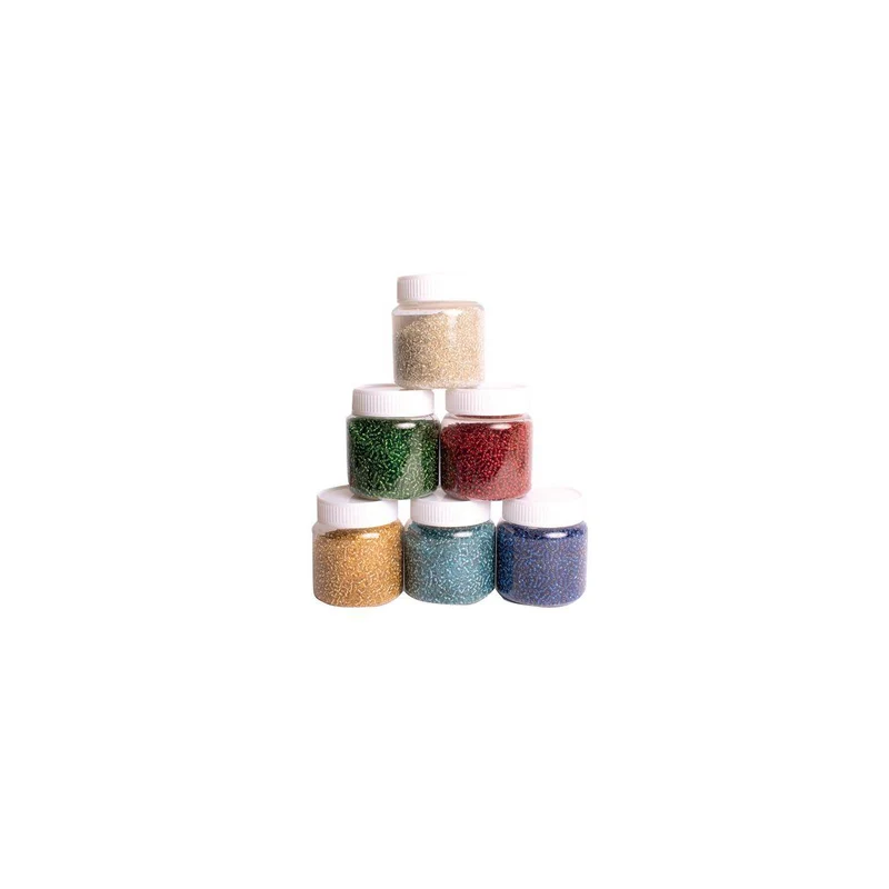 Glaspärlor Rocaille 6x200g