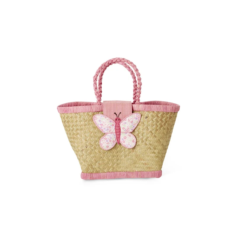 Rice DK Raffia Kids Bag With Butterfly Theme