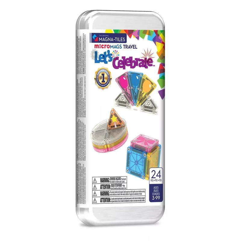 MAGNA-TILES microMAGS Let's Celebrate Travel Set 24 Piece Travel Set