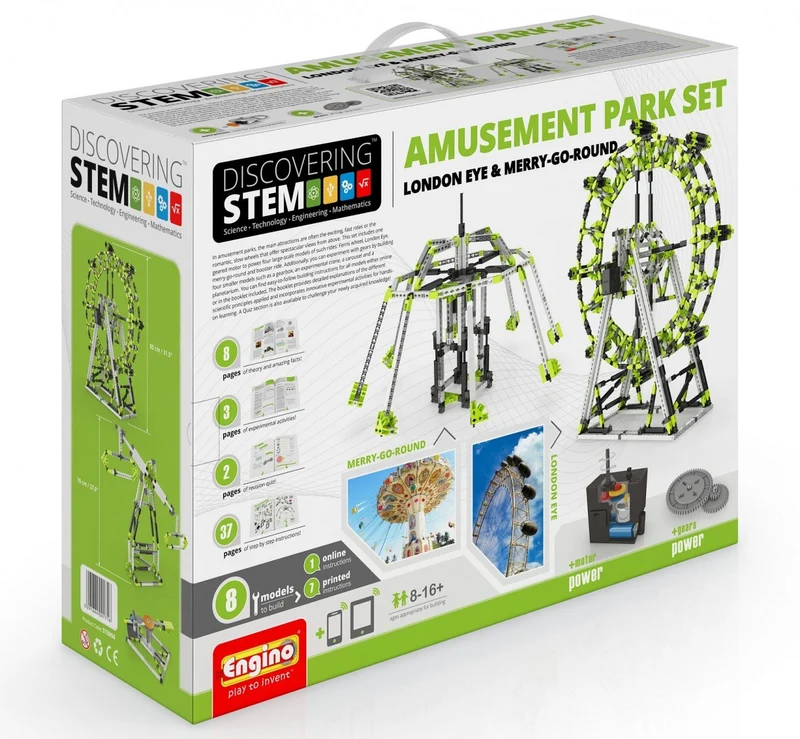 Engino Stem Amusement Park London Eye and Ferris Wheel