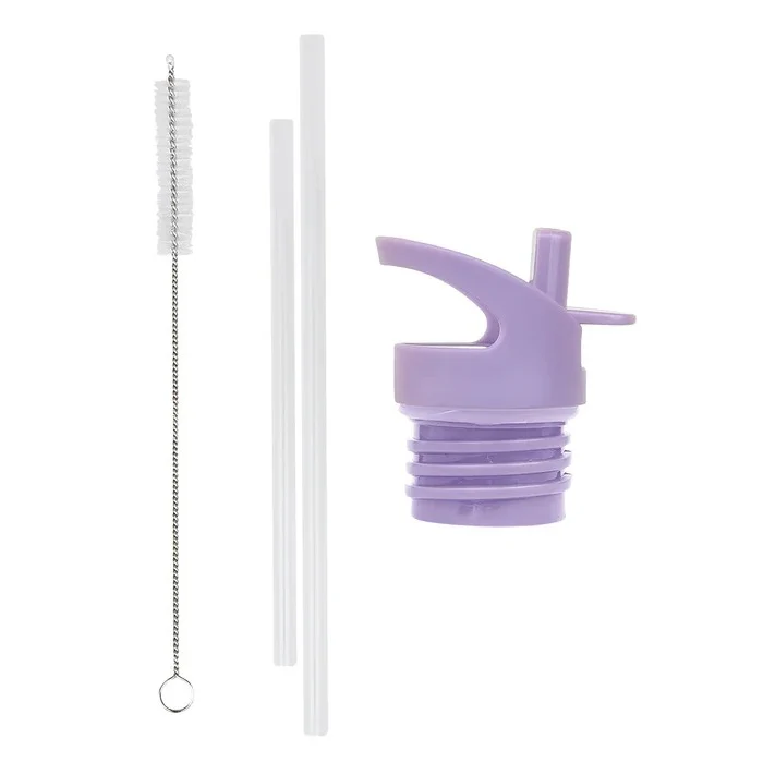 A Little Lovely Company Lid, Straw & Brush Set: Unicorn Dreams