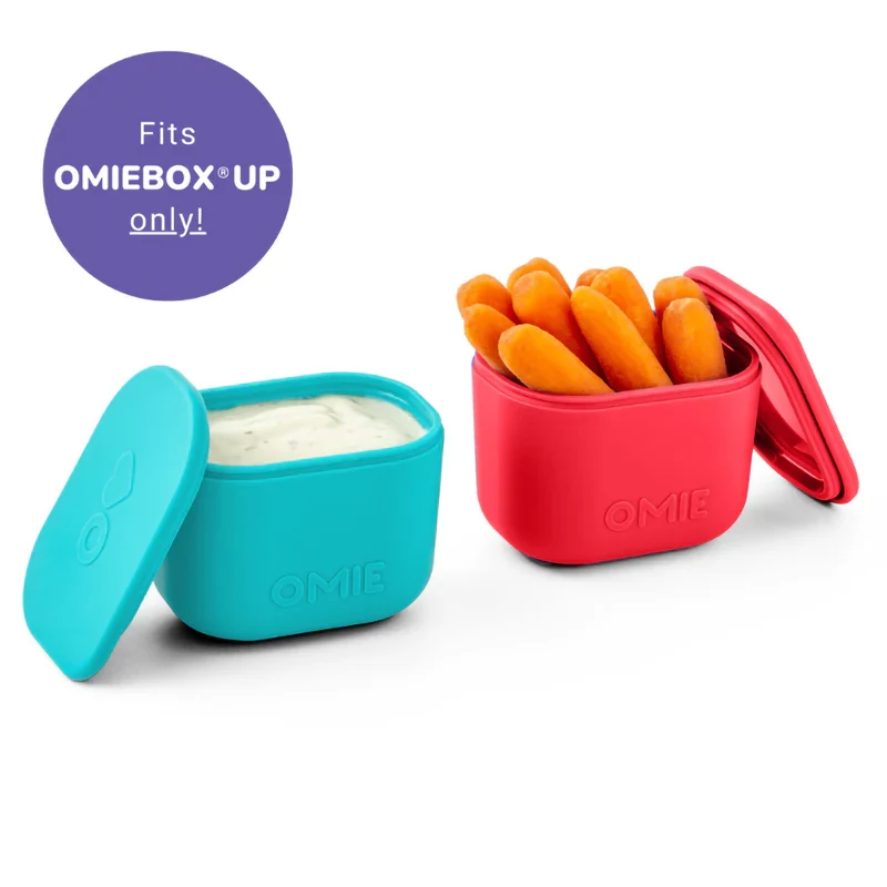 OmieBox Up Dip Containers Pink/Teal
