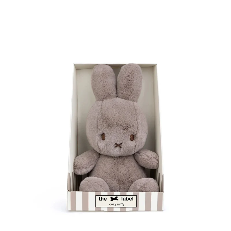 Miffy Cozy Miffy Sitting Taupe in Giftbox - 23 cm - 9"