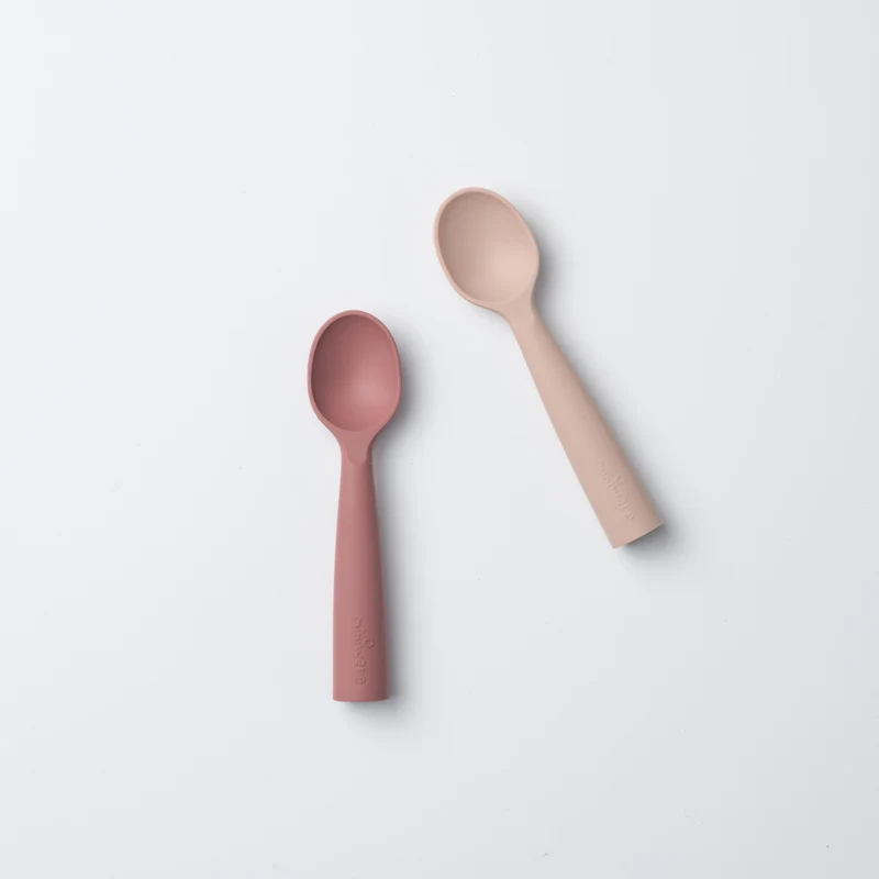 Miniware Training Spoon Set-Pink Salt+Raspberry