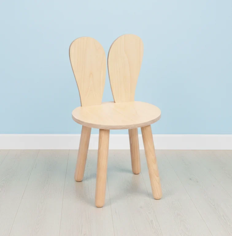 Bunny Kinderstuhl aus Holz – Niedlicher Hasenstuhl für Kinder