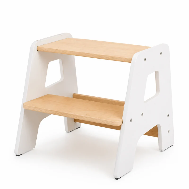 Montessori Step Stool aus Holz – Kinder Tritthocker mit 2 Stufen