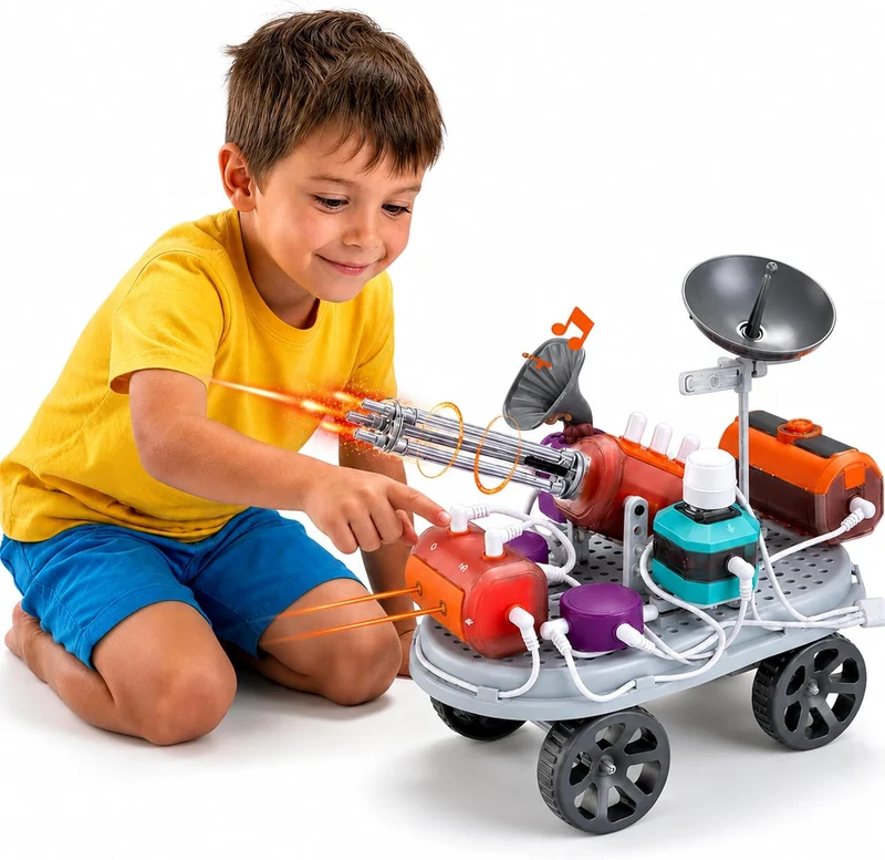 STEM Elektronik Baukasten Kinder – 201 Teile Technik Experimentierkasten