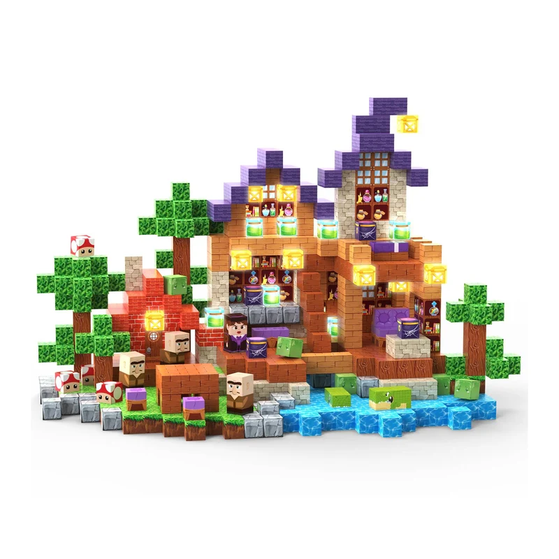 Montessori Magnetbausteine – Verzauberter Wald Edition