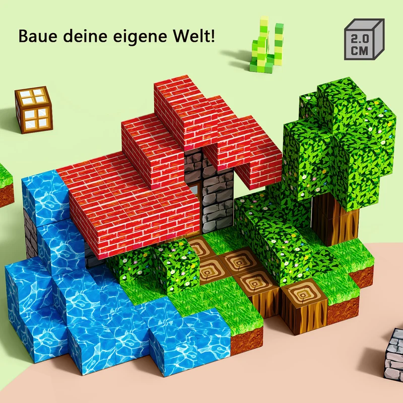 Magnetische Bausteine Montessori – Pädagogisches Spielzeug