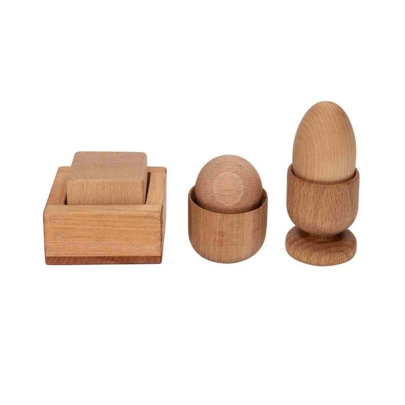 Montessori ägg, boll och kub set