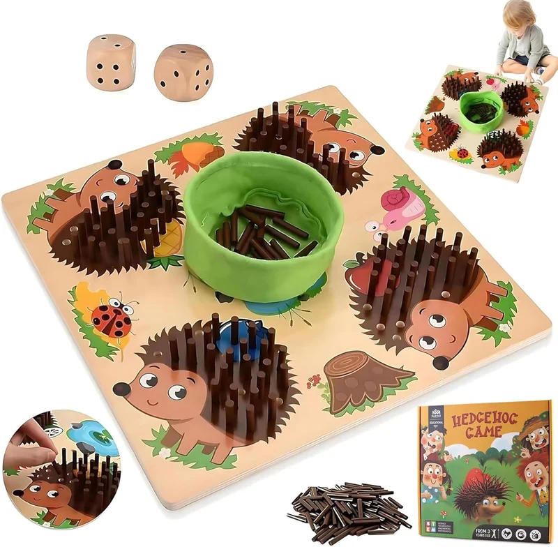 Montessori Igel Spiel – Steckspiel & Motorik Lernspiel für Kinder