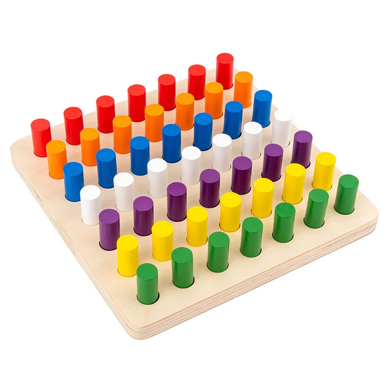 Montessori Steckspiel mit Farb-Stäben – Konzentration & Sortieren lernen