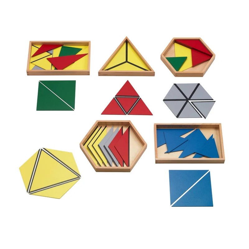 Montessori Konstruktive Dreiecke – 5-tlg. Geometrie-Sets