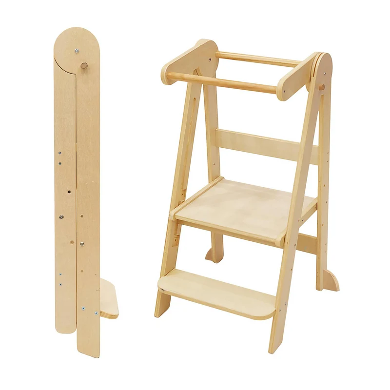 Montessori Lernturm Faltbar – Anti-Kipp Tragbarer Küchenhelfer