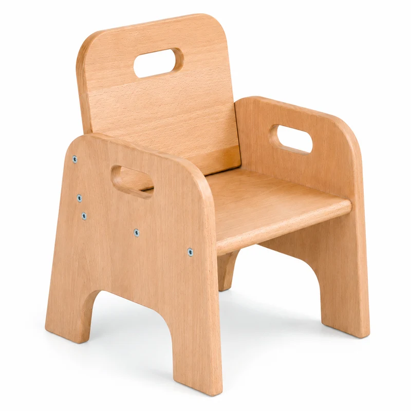 Montessori Kleinkindstuhl aus Holz – niedriger Kinderstuhl ab 1 Jahr