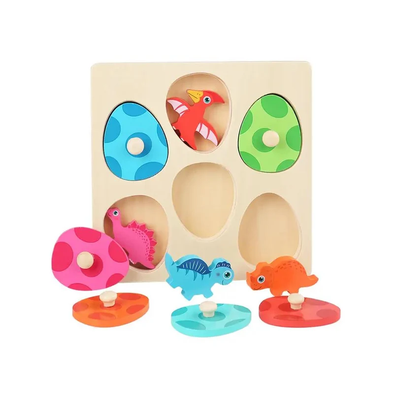Montessori Holzspielzeug Dino Eier