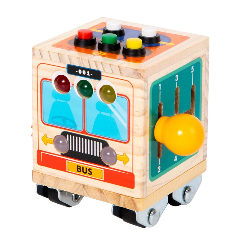 Montessori Busy Bus – Analogschalter & Feinmotorik