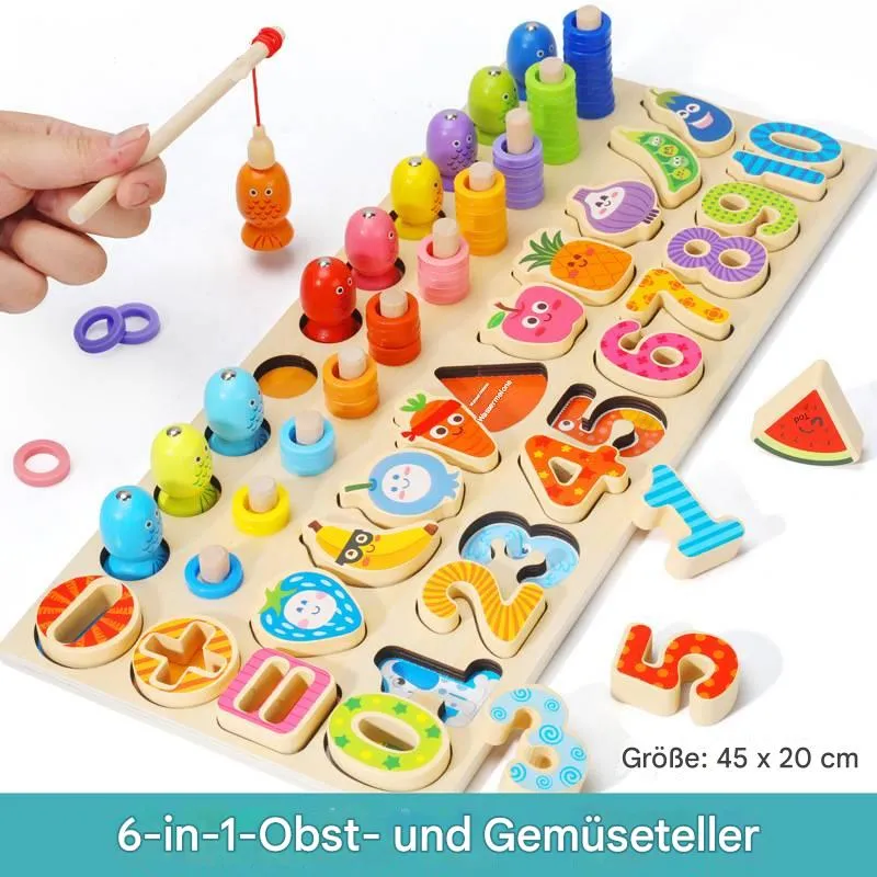 Montessori-Holzpuzzle für Säuglinge und Kleinkinder