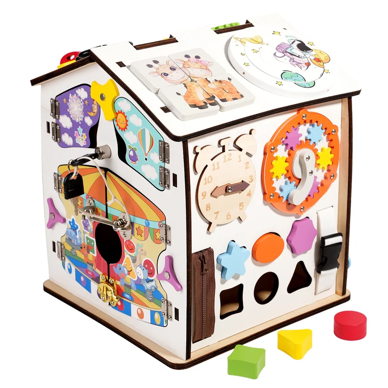 Montessori Holzspielzeug – Busy House XXL für Kinder
