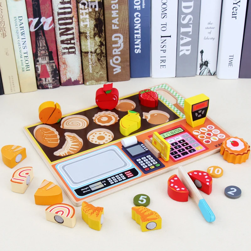 Holz Schneide-Spielzeug Küche – Kinder Kochspiel Set